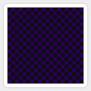 Wonky Checkerboard, Black and Purple Magnet